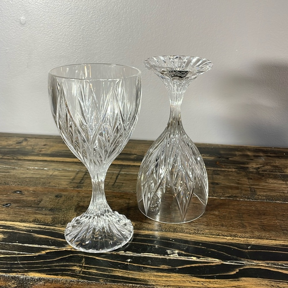 Mikasa Park Ridge lead crystal water goblets made in Germany. NWT - for 2